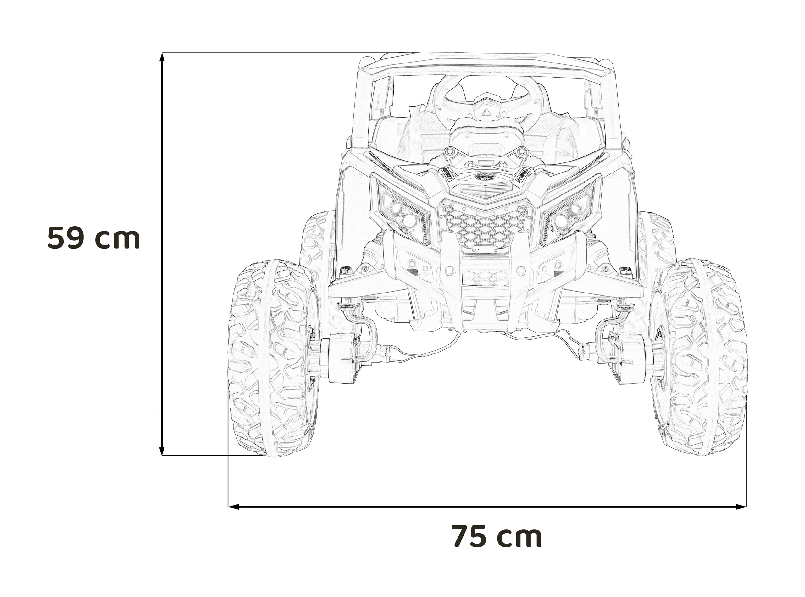 UTV Electric DEFEND 4x4 Roșu | Autokids - imagine 3