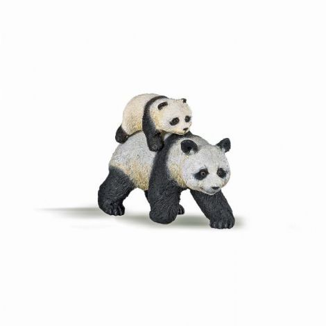 Papo Figurina Panda Cu Pui - Jucarie Educativa