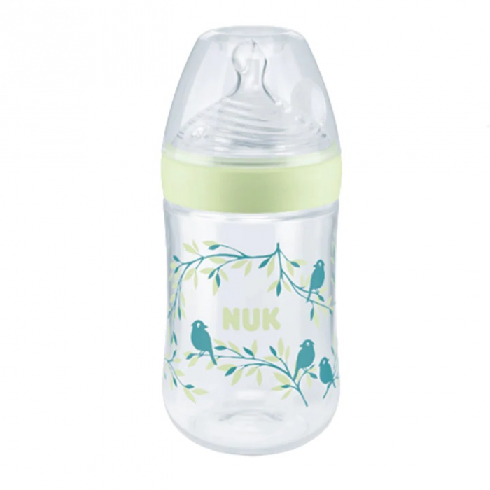 Biberon Nuk Nature Sense 260ml cu Control Temp, Verde