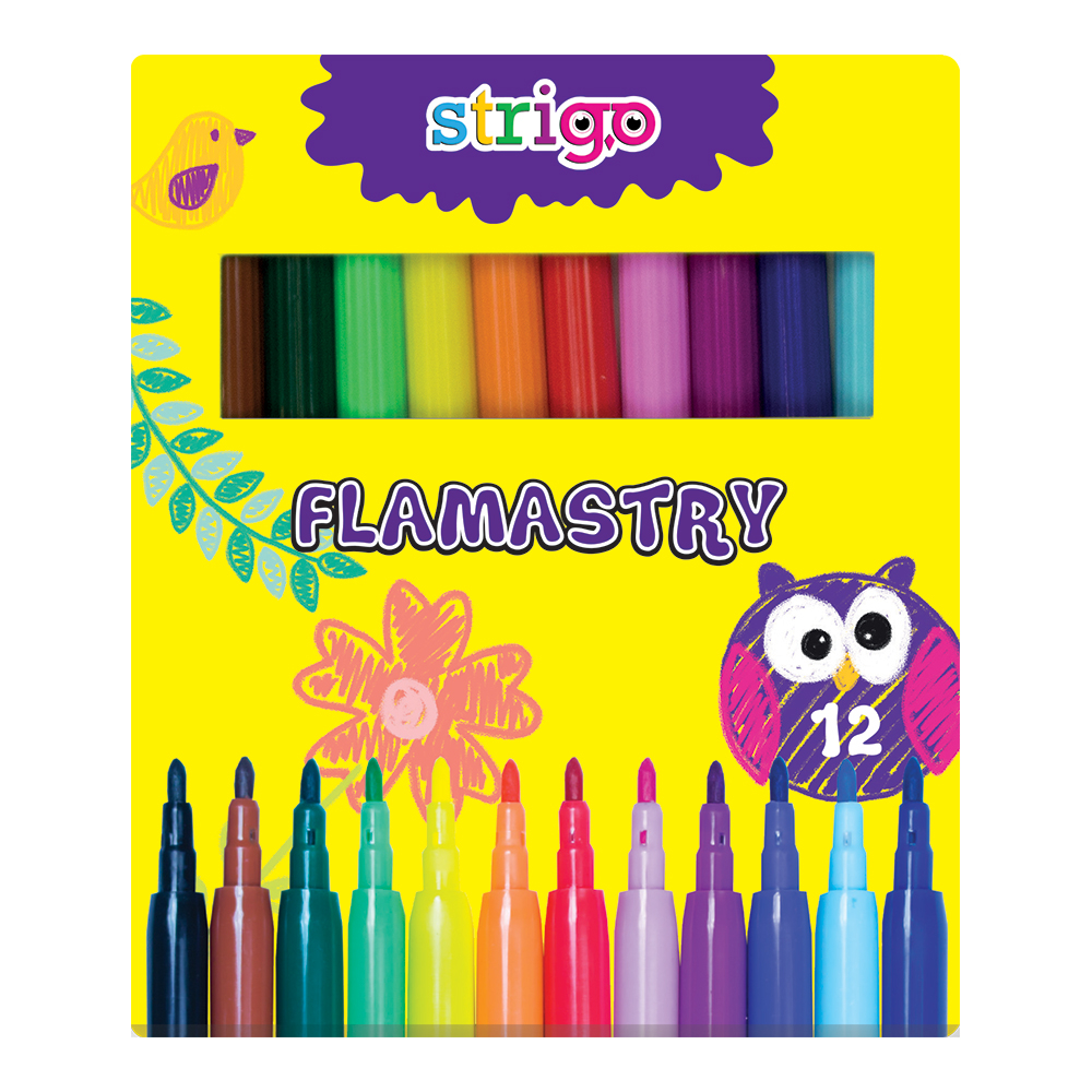 Set 12 carioci Strigo vârf subțire | Desen precis