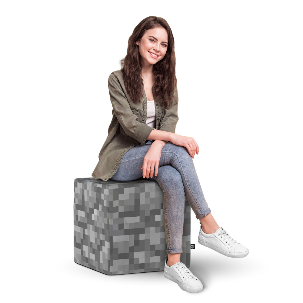 Taburet Cub Minecraft Updeco XL | Design Piatra