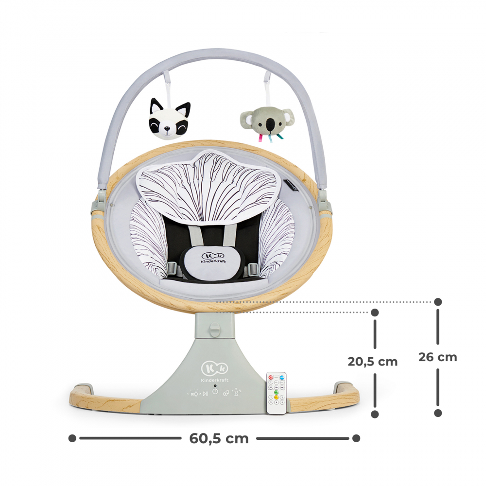 Leagan Electric 2-in-1 Kinderkraft Lumi Grey - imagine 2