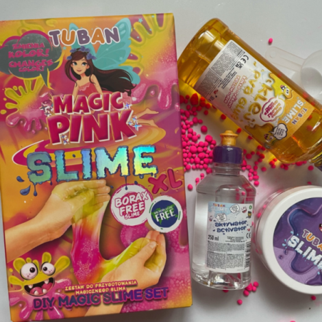 Set DIY SLIME Magic Pink XL Tuban - Schimbă Culoare - imagine 6