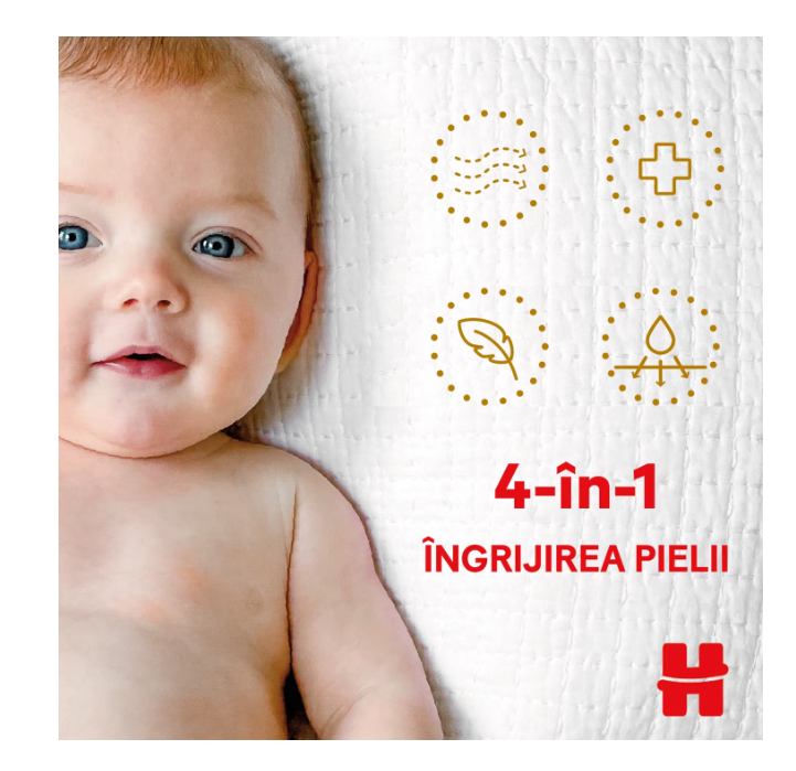 Scutece Huggies Extra Care 1, 3-5 kg, 84 buc