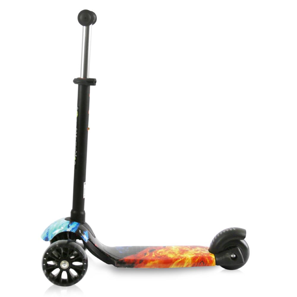 Trotineta Lorelli Draxter Red Flame cu LED și Scaun - imagine 4