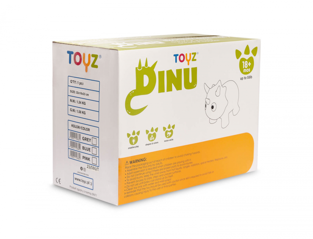Săritoare Gonflabilă Dinozaur Dinu Blue Toyz - imagine 3