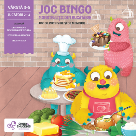 Joc Bingo Monstruletii din Bucatarie Chalk and Chuckles