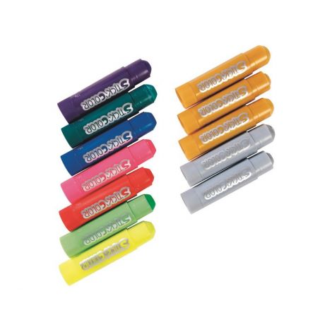 Ocolor Guașă Solidă 12 Culori Metalice & Fluorescente