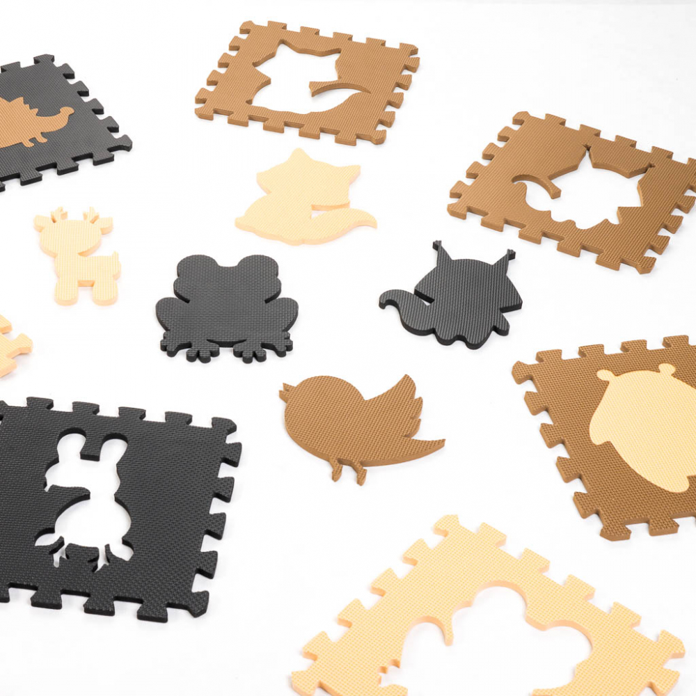 Covoras Puzzle Ikonka 9 piese | Joc Educativ Sigur - imagine 10