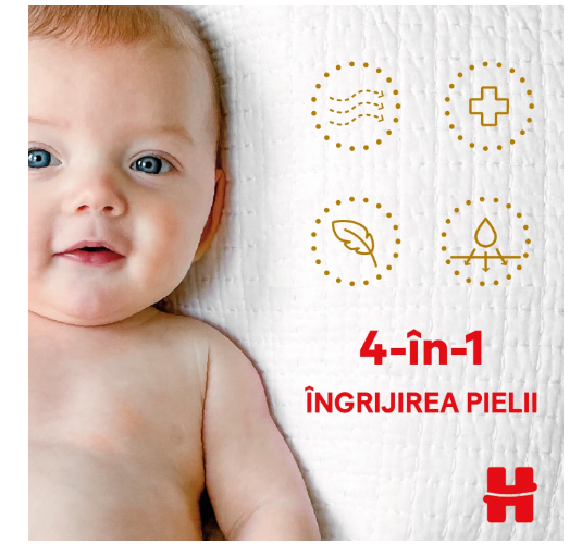 Scutece Huggies Elite Soft 1, 3-5 kg, 50 buc - imagine 3