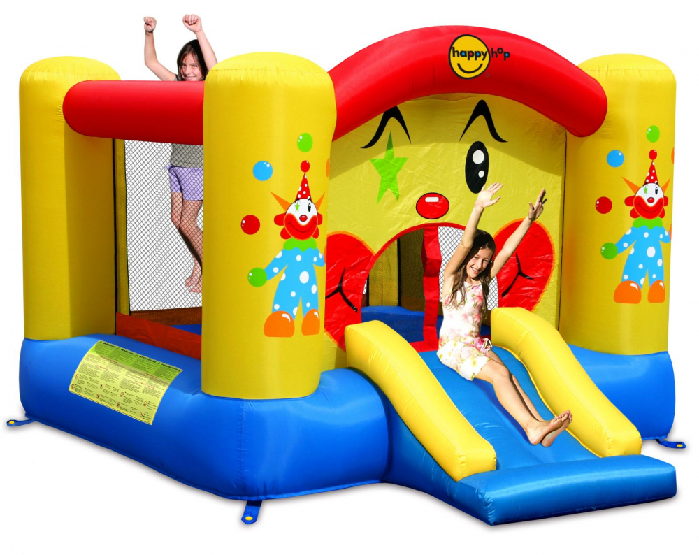 Saltea Gonflabilă Clovn Happy Hop cu Tobogan - imagine 2