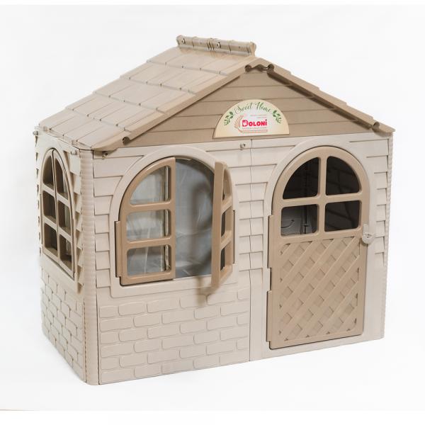 Căsuță Joacă Mykids Beige Brown, Interior/Exterior - imagine 4