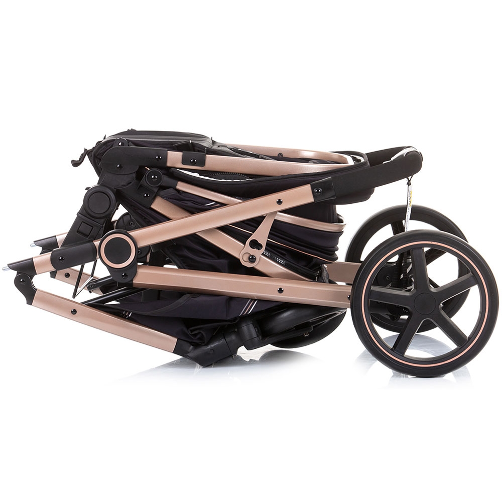 Carucior Chipolino Misty 2 in 1 Ebony, Landou + Scaun - imagine 4