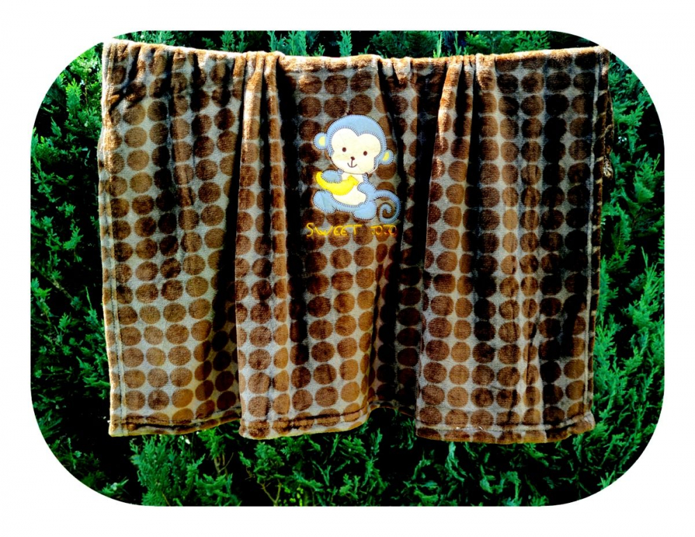Paturica Microfibra Monkey Egakids, 80x100 cm
