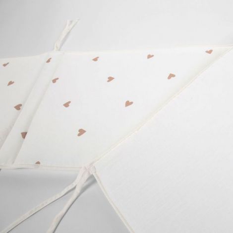 Protectie Patut Childhome Inimioare 35x170cm - imagine 3