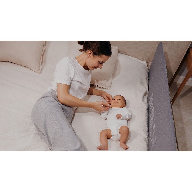 Bariera protectie pat Lionelo Lora XL, 150 cm, Bej - imagine 9