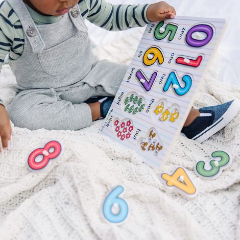 Puzzle Lemn Cifre Melissa & Doug | Educativ - imagine 4