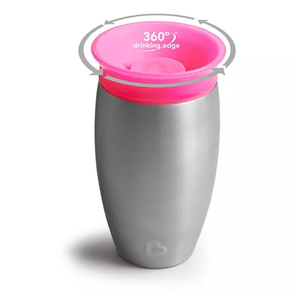 Cana Miracle 360 Munchkin Pink, Inox, Antipicurare
