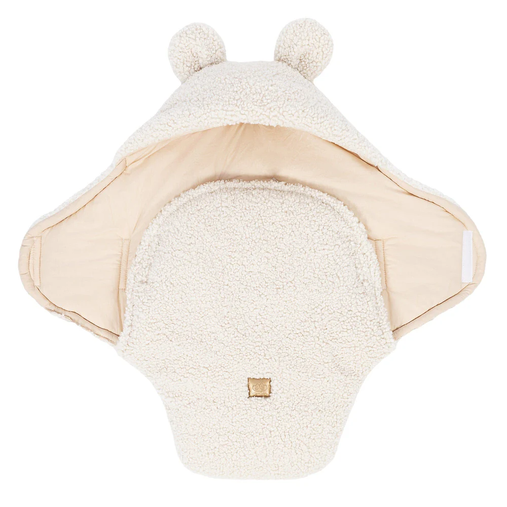 Paturica Meowbaby® cu urechi de urs crem