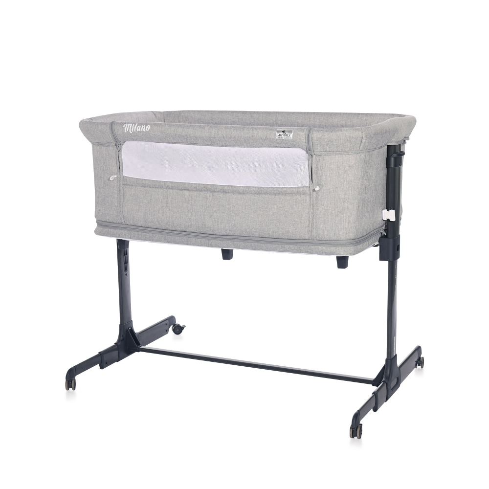 Patut Co-Sleeper Lorelli Milano Grey, Pliabil - imagine 2