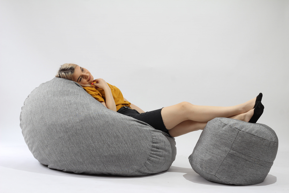 Fotoliu Puf Matusalem Moon Grey | Pufrelax