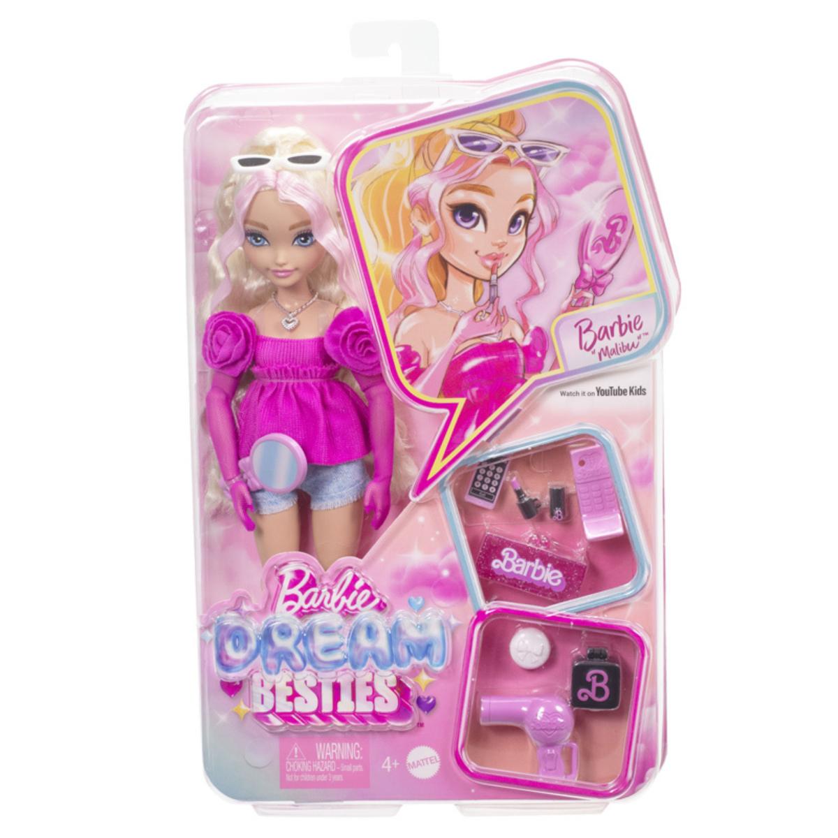 Papusa Barbie Dream Besties Malibu cu Accesorii