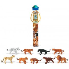 Tub Figurine Feline Safari Ltd - 9 Piese Vopsite Manual