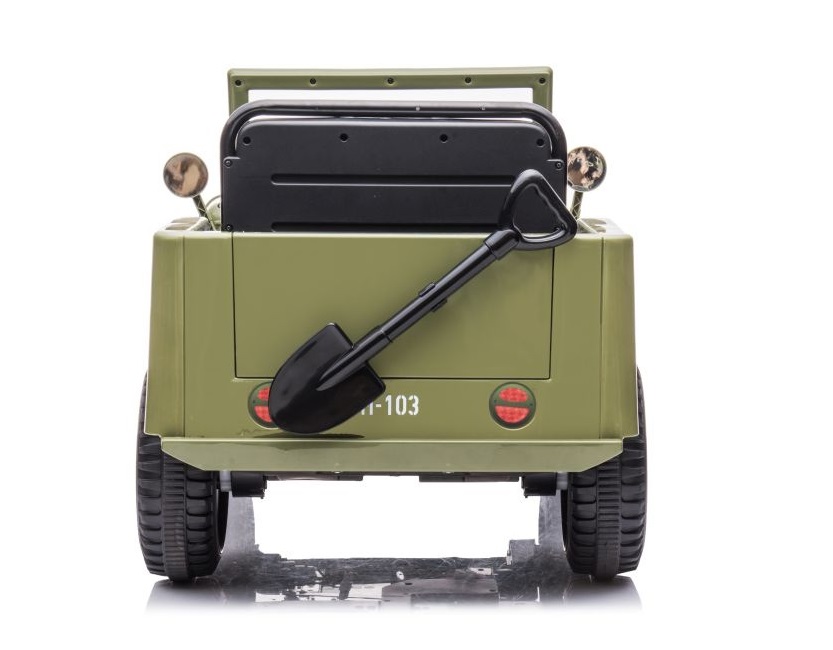 Masinuta Electrica 4x4 Leantoys Olive Green - imagine 6