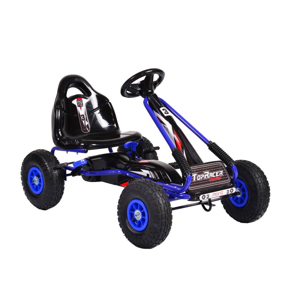 Kart Pedale Top Racer Blue, Roti Gonflabile - imagine 2