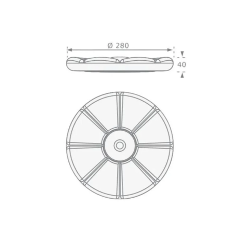 Leagan Rotund KBT Galben, PP Rezistent UV - imagine 4