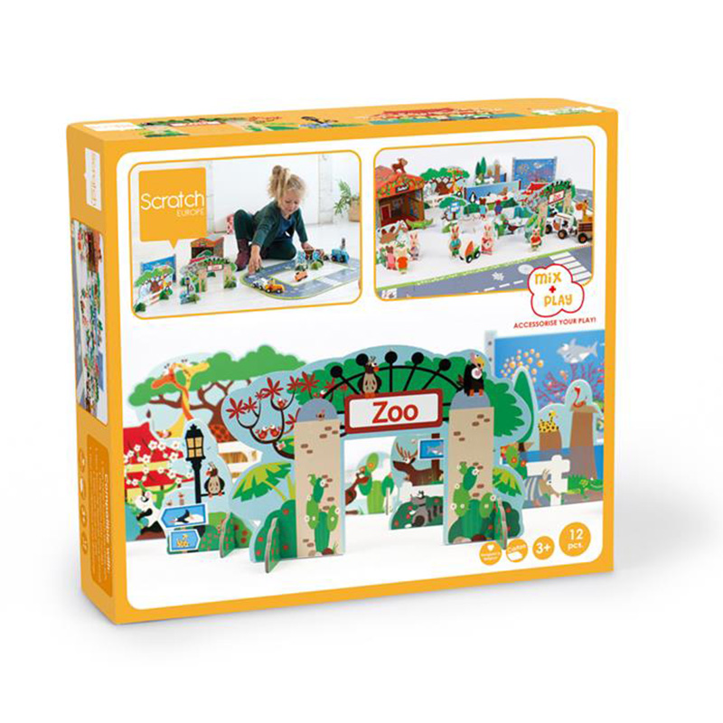 Puzzle Scratch Viata la Zoo, 12 piese