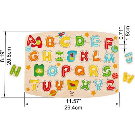 Hape Puzzle Litere din Lemn, Educativ, Colorat - imagine 4