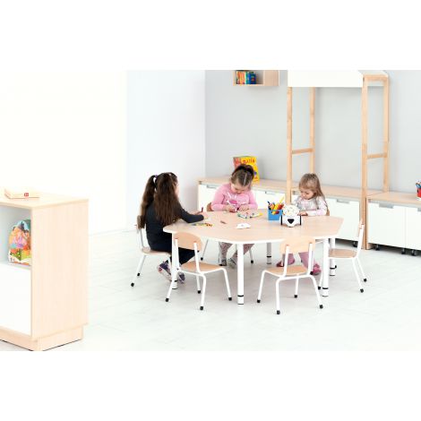 Blat masă artar hexagonal Quadro Moje Bambino - imagine 6