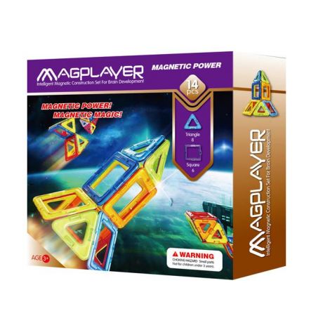 Joc Constructie Magnetic Magplayer, 14 Piese, 3-10 Ani