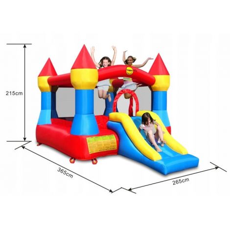 Castel Gonflabil Happy Hop 9017 cu Tobogan Albastru - imagine 4