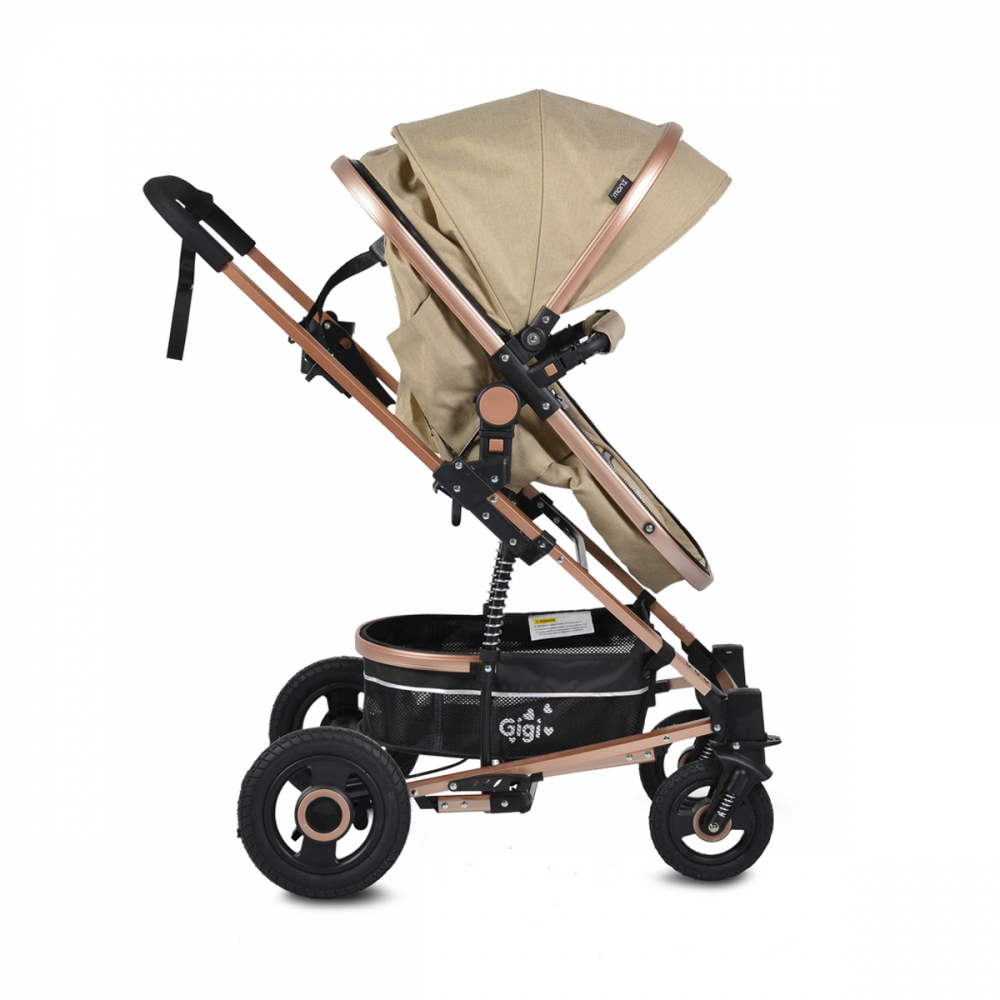 Carucior 2 in 1 Transformabil Moni Gigi, Beige - imagine 2