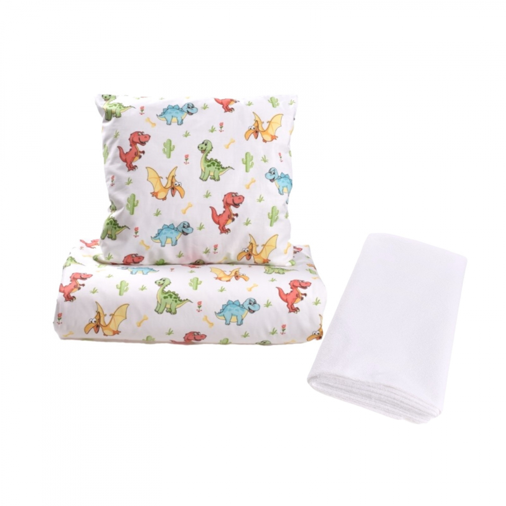 Set Lenjerie Patut Dinozauri Confort Family 5 Piese - imagine 2