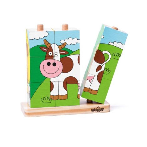 Puzzle Cuburi Woodyland - Dezvoltă Creativitatea - imagine 4