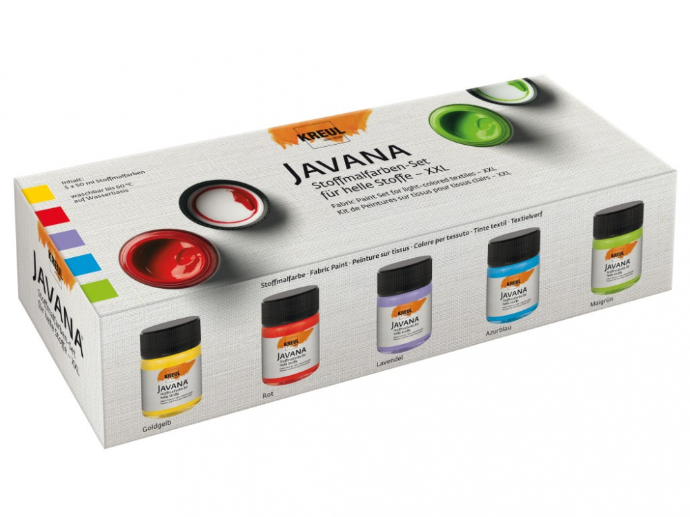 Set Vopsea Textil Javana XXL Kreul, 5 x 50 ml