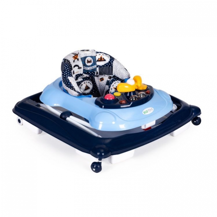 Premergător Ecotoys J-888E Albastru, Muzical și Pliabil