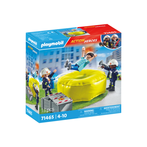 Playmobil Pompier cu Saltea de Aer - Jucărie