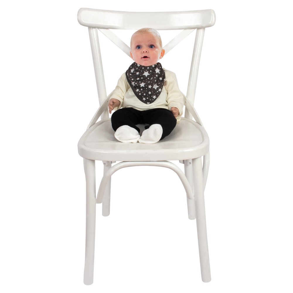 Bavetică Esarfă SeviBebe Grey Stars, Bumbac 100%