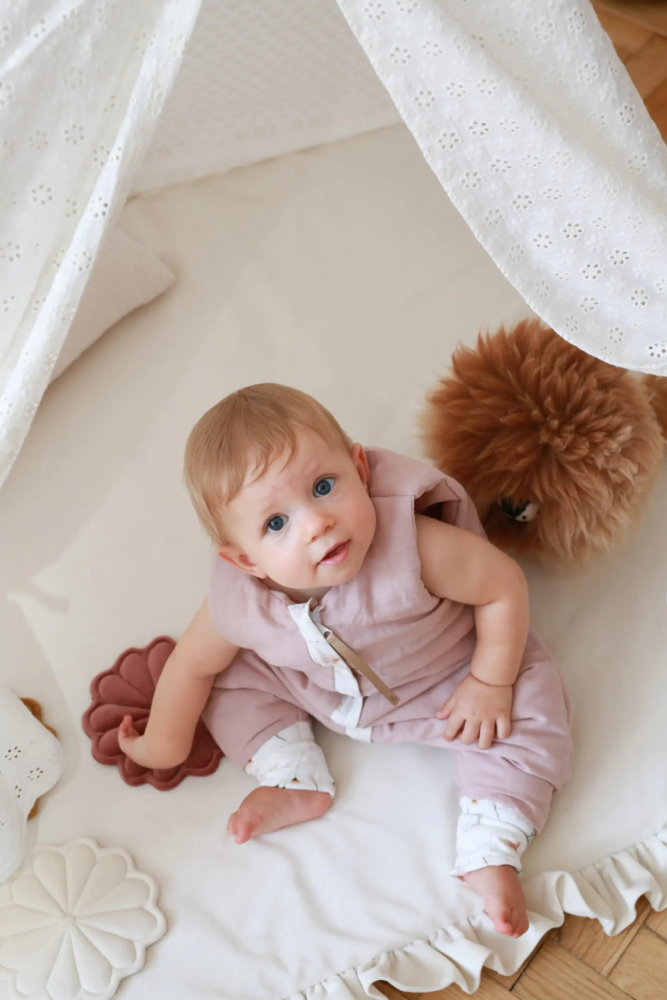 Sac de dormit Babyly roz pudra, 2-2.5 TOG - imagine 3