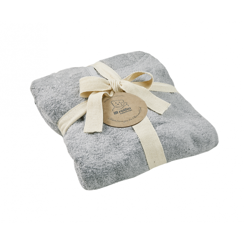 Poncho de baie Rotho Babydesign Stone Grey, 6-18 luni - imagine 2