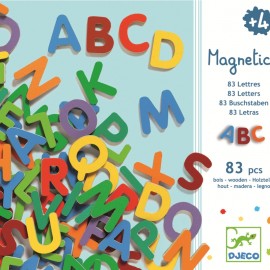 83 Litere Magnetice Djeco - Jucărie Educativă Lemn