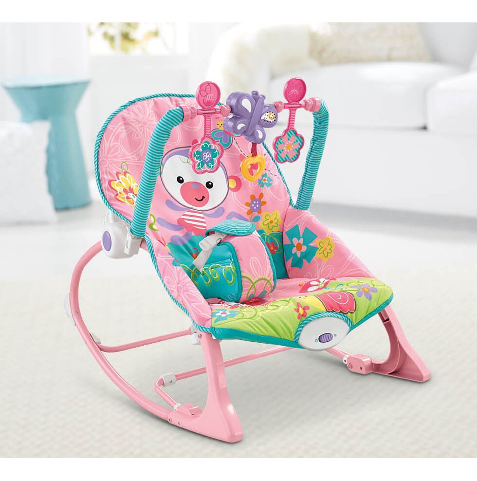 Balansoar Pliabil Malplay cu Vibrații Pink Monkey - imagine 11