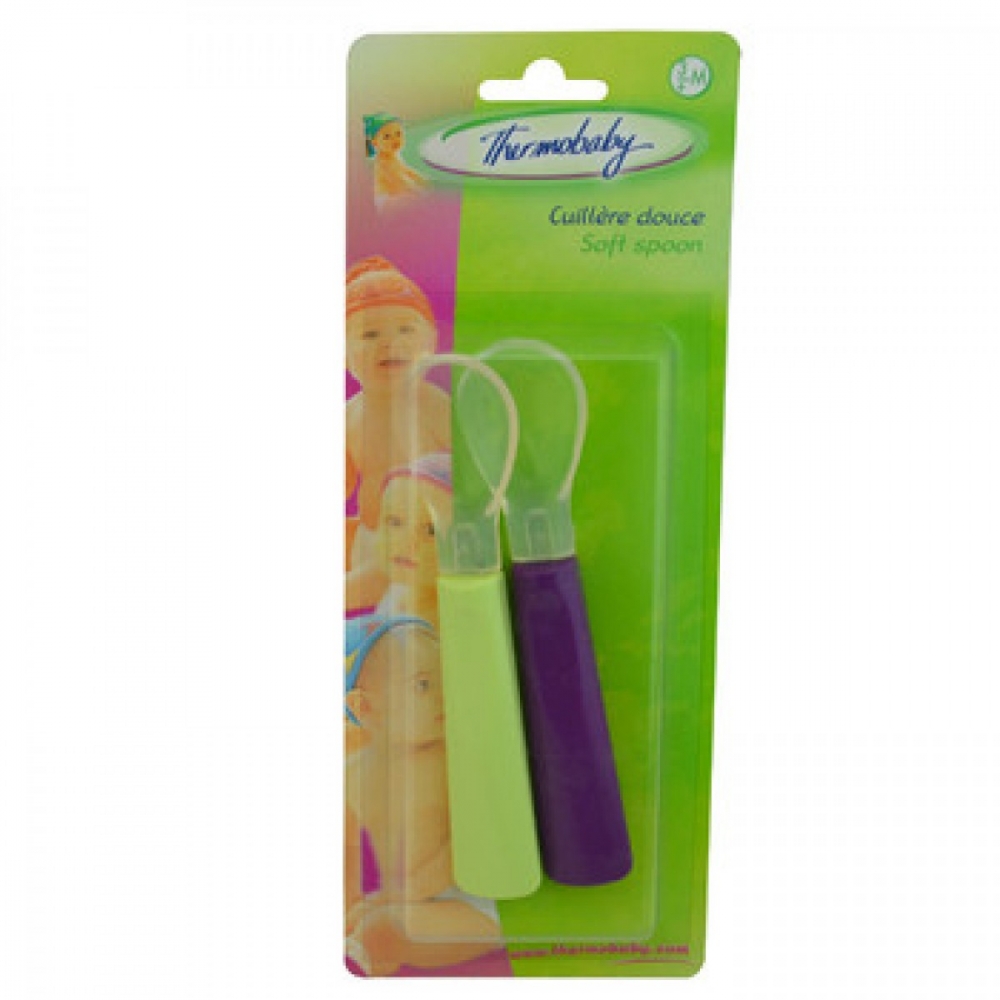 Set 2 lingurițe silicon Thermobaby, diversificare - imagine 3