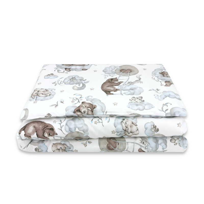 Lenjerie Pat Qmini Teddy Bear Blue 100% Bumbac