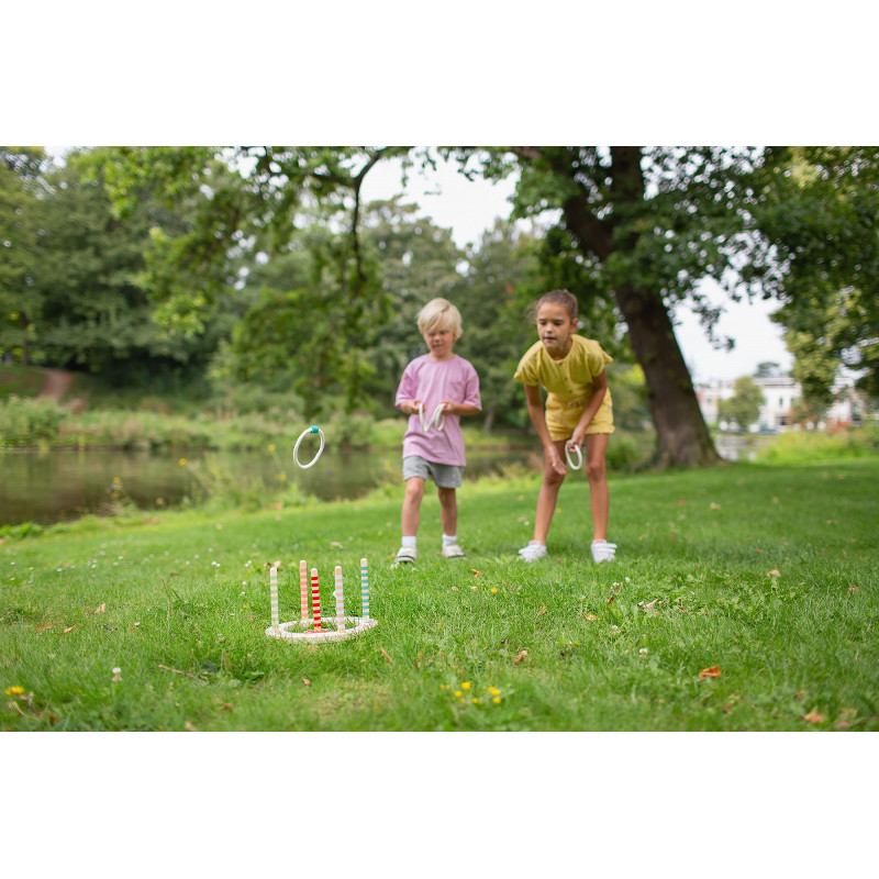 Joc Aruncare Inele Lemn BS Toys - imagine 3