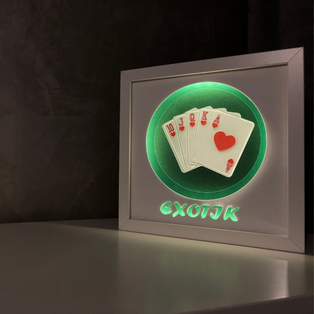 Tablou Luminos Poker 001 - Noorhandmadeatelier